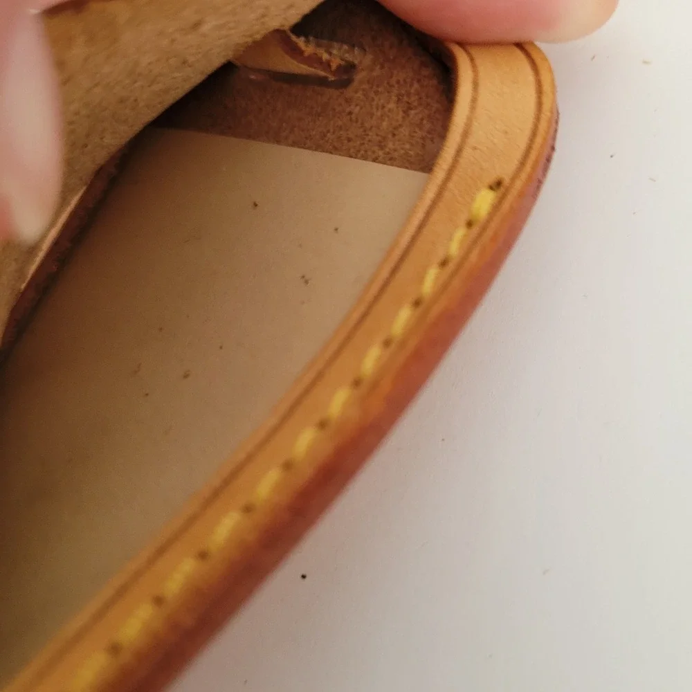 Louis Vuitton Vachetta Leather Luggage Tag M. TAKEDA Personalized Tan Made Franc